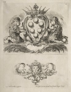 Coleção de Vários Caprichos e Novos Desenhos de Cartuchos e Ornamentos: No. 6 de Stefano della Bella