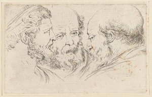 Três cabeças de filósofos de Stefano della Bella