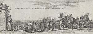 Entrada do embaixador polonês em Roma, 1633. de Stefano della Bella