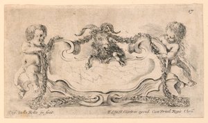 Escutcheon, No. 17 de "Raccolta di varii cappriccii et nove inveni di cartelle et ornamenti" de Stefano della Bella