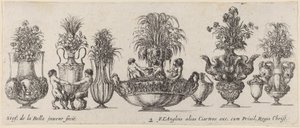 Vasos fantásticos, provavelmente 1646. de Stefano della Bella