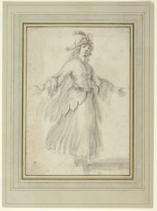 Dançarina em um traje exótico de Stefano della Bella