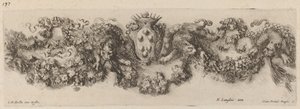 Festoon com brasão de Medici de Stefano della Bella
