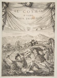Frontispício para Il Cosmo, 1650. de Stefano della Bella