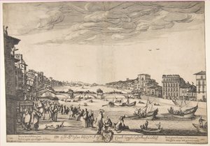 Jogo da ponte, Pisa, 1634. de Stefano della Bella