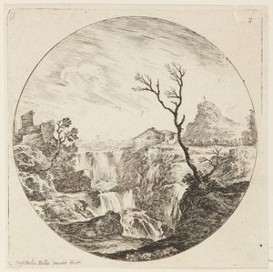 Paisagem (Paisagens e ruínas de Roma, 7) de Stefano della Bella
