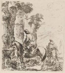Paisagem com Cavaleiros, 1646. de Stefano della Bella