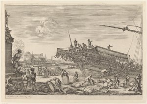 Carregando um navio de Stefano della Bella