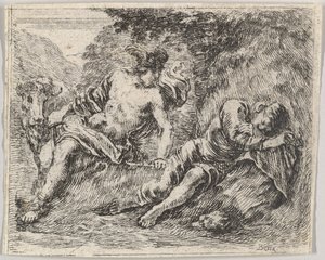 Mercury e Argos, de Game of Mythology Jeu de la Mythologie, 1644. de Stefano della Bella