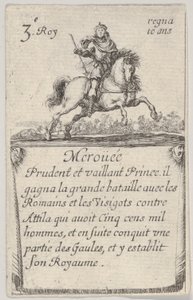 Meroüée Prudent et vaillant ..., de Jogo dos Reis da França Jeu des Rois de Fran ..., 1644. de Stefano della Bella