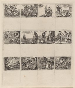 Cartas de jogo mitológicas de Stefano della Bella