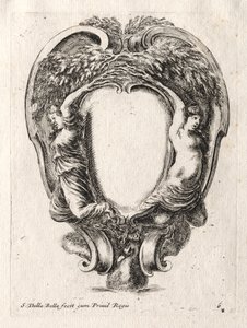 Novo modelo para uma cartela, 1647. de Stefano della Bella