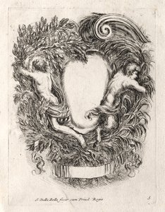 Novo modelo para uma cartela, 1647. de Stefano della Bella