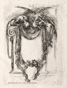 Novo modelo para uma cartela, 1647. de Stefano della Bella