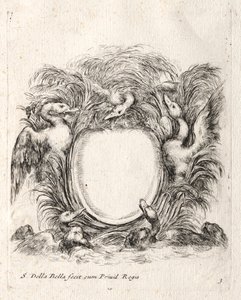 Novo modelo para uma cartela, 1647. de Stefano della Bella