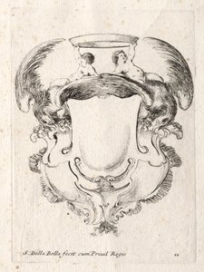 Novo modelo para uma cartela, 1647. de Stefano della Bella