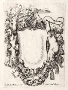 Novo modelo para uma cartela, 1647. de Stefano della Bella