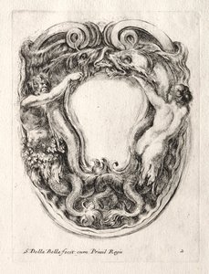 Novo modelo para uma cartela, 1647. de Stefano della Bella