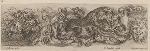 Friso Ornamental com Leopardo de Stefano della Bella