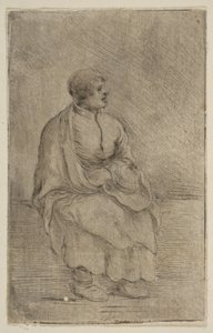 Eclesiástico sentado, ca. 1662. de Stefano della Bella