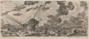 Navio em Tempestade de Stefano della Bella