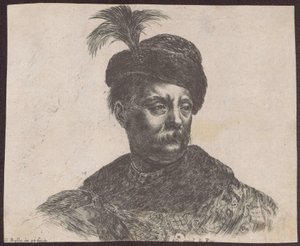 Estudo de um nobre polaco retratado num busto, da série «Principii del disegno» de Stefano della Bella