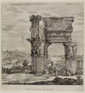 Templo da Concórdia e o Fórum Romano de Stefano della Bella
