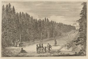 A Avenida das Fontes, provavelmente 1653. de Stefano della Bella