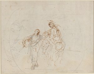 A Fuga para o Egito [verso]. de Stefano della Bella