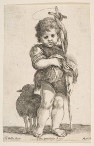 O infante São João Batista segurando seu manto, ca. 1649 de Stefano della Bella