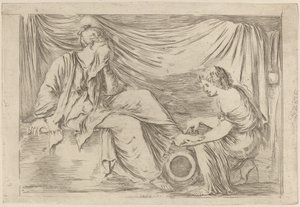O toilette de uma noiva. de Stefano della Bella