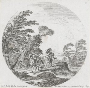 Dois cavaleiros que vão contra o vento
Paisagens e ruínas em Roma (título da série)
Paysages et ruines de Rome (título da série) de Stefano della Bella