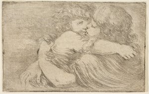 Two Children Embrace, ca. 1662. de Stefano della Bella