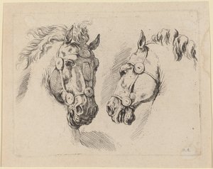 Duas cabeças de cavalo de Stefano della Bella
