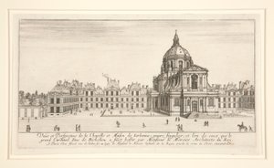 Vista e Perspectiva da Capela e Casa da Sorbonne de Stefano della Bella