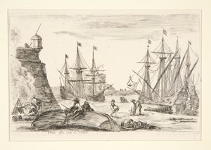 Vista de um canto de Calais (Vue d de Stefano della Bella