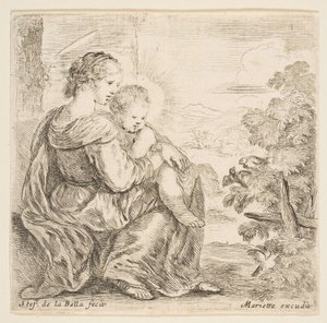 Virgem e Cristo Menino, 1641. de Stefano della Bella