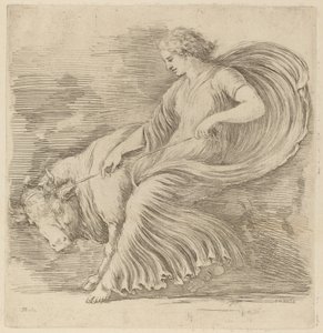 Mulher com um touro jovem de Stefano della Bella