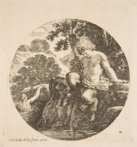 Jovem Satyr prestes a banhar-se num rio, de 