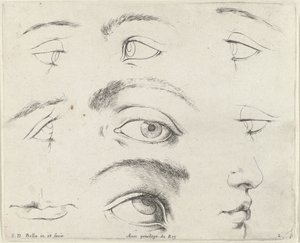 Sete olhos, duas bocas e um nariz
Os princípios do desenho (título da série)
I principii del disegno (título da série) de Stefano della Bella