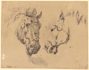 Duas cabeças de cavalo de Stefano della Bella