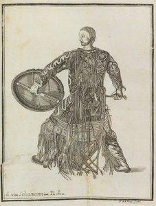 Um xamã. Da Descrição do país Kamchatka, c. 1750. de Steller