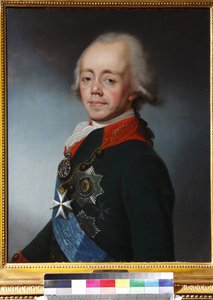 Paul I de Russie - Retrato do Imperador Paulo I da Rússia (1754-1801) - Stepan Semyonovich Shchukin (1762-1828). Óleo sobre tela, depois de 1798. Coleção Particular
