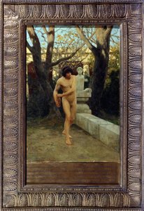 O Discobolus, finais do século XIX (óleo sobre painel)