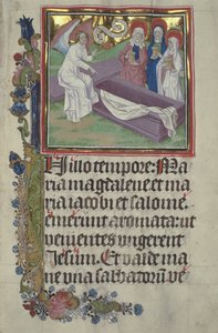 Ms. Czart. 3017 IV, fol.9r As Santas Mulheres no Túmulo de Cristo