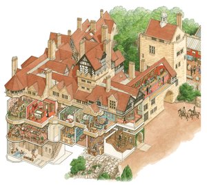 Cragside House, Northumberland, c.1872-1900 (tinta e aguarela)