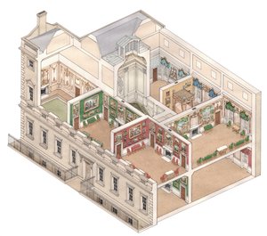Norfolk House, Londres, c.1890-1914 (tinta e aguarela) de Stephen Conlin