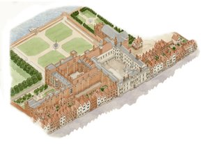 Somerset House, Londres, c.1609-1630 (tinta e aguarela)