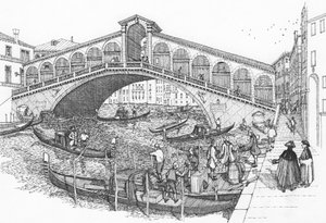 A Ponte de Rialto, Veneza no século XVIII de Stephen Conlin