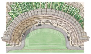The Royal Crescent, Bath, c.1780-1800 (tinta e aguarela) de Stephen Conlin